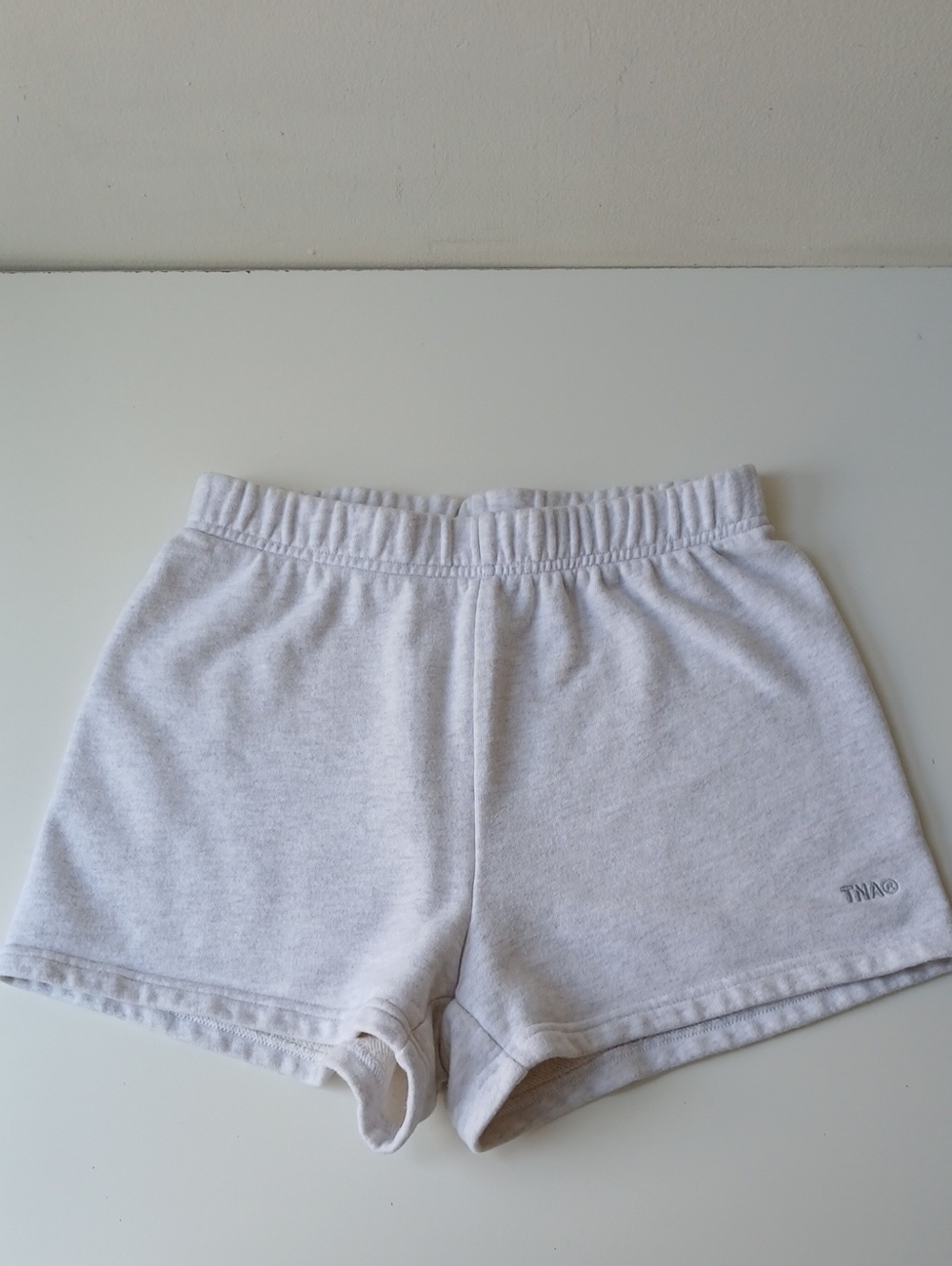 Aritzia TNA Terry Fleece Shorts Light Gray Women's XS